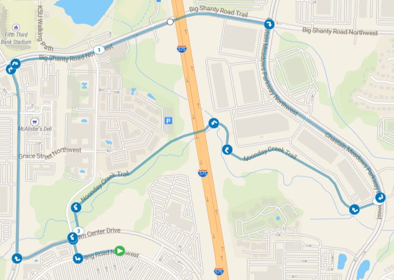 Kraska Velocity 5K course map